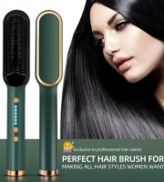 Hair Straightening and Curling Brush with 5 Temperature Gears