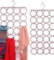 28 Rings Scarf Stand Silk Towel Rack | Paper Rattan Hanger