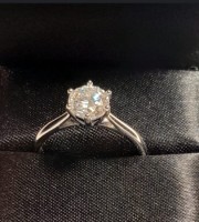 Silver Zircon Stone Ring