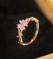 Crystal Four Leaf Finger Ring