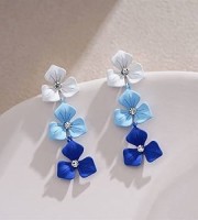 3 flower Drop Earring