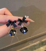 Black Bowknot Earring