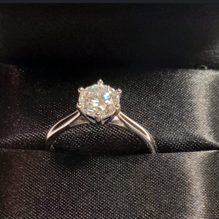 Silver Zircon Stone Ring