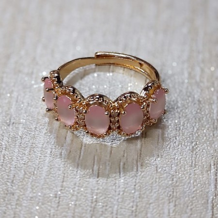 Five Stone Pink Finger Ring