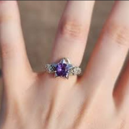Star Shape Purple finger Ring